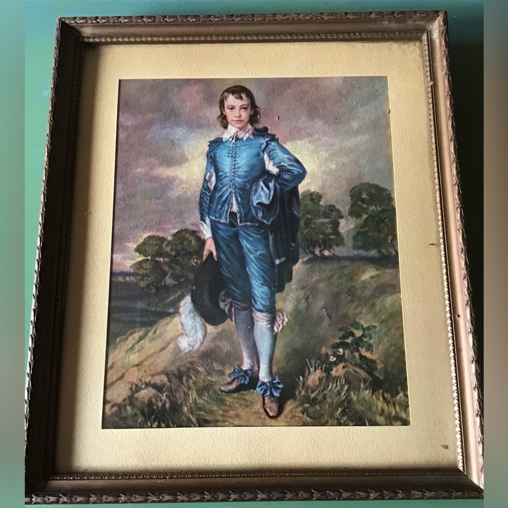 Framed Lithograph “The Blue Boy”, Thomas Gainsborough